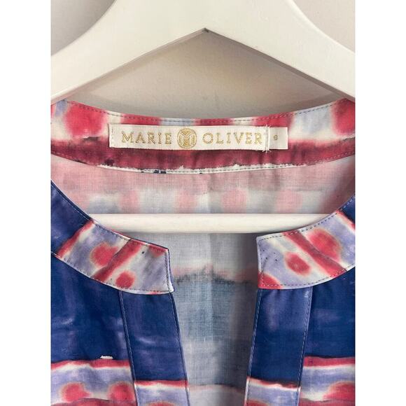 Marie Oliver Sawyer Cap Sleeve Tiered Mini Dress Summer Wash Women's Size S - Picture 5 of 9